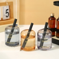 Nouveau diffuseur de parfum à bâtonnets en rotin sans flamme en verre de 100 ml pour hôtel, maison, intérieur, désodorisant, rafraîchisseur d'air