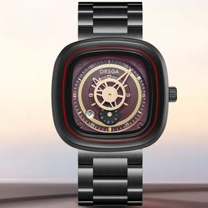 Relojes de Lujo Mecánicos de Acero Inoxidable Negro Raro con Calendario Cuadrado y Cristal de Zafiro. Relojes de Pulsera Unisex de Moda, Varios Modelos - Product Image 4