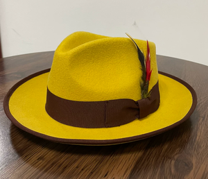 Chapeaux Fedora à large bord en laine NL131 pour femmes et hommes avec <span class=keywords><strong>ceinture</strong></span> réglable à <span class=keywords><strong>boucle</strong></span> |   Chapeau Panama Classique Élégant Protection Solaire - Product Image 5