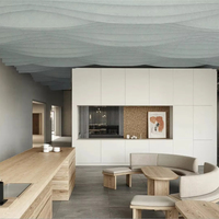 Panneaux acoustiques décoratifs pour plafond, panneaux suspendus en feutre PET pour l'absorption acoustique intérieure