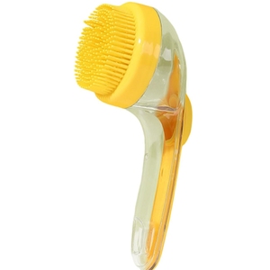 Morbido <span class=keywords><strong>Silicone</strong></span> manico lungo animali domestici cani gatti speciale spazzola da massaggio con Shampoo sapone Dispenser - Product Image 1