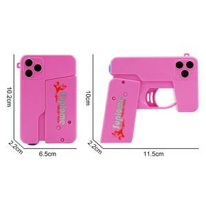 Nuovo telefono a forma di pistola ad acqua colorata portatile Mini pistola ad acqua pieghevole in plastica per bambini - Product Image 4