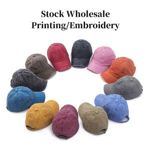 थोक यूनिसेक्स विंटेज कॉटन एडजस्टेबल कैप डैड हैट डिड परेशान स्पोर्ट्स कैप खाली धोए बेसबॉल कैप - Product Image 2