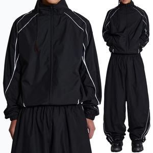 Veste coupe-vent vintage personnalisée en polyester avec panneaux et passepoil pour homme, idéale pour l'automne, vêtement de sport, survêtement - Product Image 6