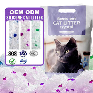 Litière pour chat en cristal de silice avec logo personnalisé, granulés larges, formule ultra propre, faible dispersion, pouvoir de retenue liquide puissant, litière pour animaux de compagnie de qualité supérieure - Product Image 1