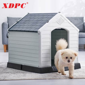 Wasserdicht belüftetes Haustierzimmer Hütte Allwetter-Hundehaus Welpenunterstand Indoor-Outdoor Kunststoff-Haustier-Hundehaus-Käfig - Product Image 3