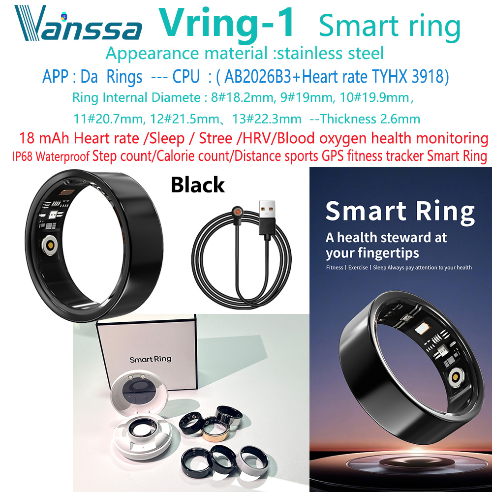 Negro Vanssa-Vring-1-health-sleep-sport-fitness-smart-ring