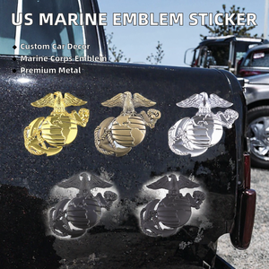 Emblème personnalisé de l'Éagle du Corps des Marines des États-Unis pour autocollant métallique d'ancrage, badge de voiture, camion, moto – Qualité supérieure, vente en gros, garantie 1 an - Product Image 2
