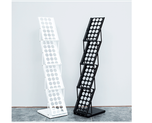 Hiện đại thân thiện với môi PVC có thể gập lại <span class=keywords><strong>A4</strong></span> <span class=keywords><strong>Brochure</strong></span> hiển thị <span class=keywords><strong>Stand</strong></span>-Pocket kim loại Văn Học Danh mục Rack cho bán lẻ showroom sử dụng carton - Product Image 3