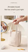 Organisateur de maquillage pour femmes, trousse de toilette, trousse de maquillage, pochette de rangement, boîte de luxe pour dames, sac organisateur de cosmétiques pour voyage avec fermeture éclair