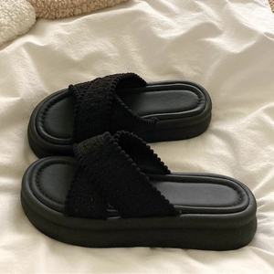 Sandalias de Playa de PVC para Mujer, con Suela Gruesa, Diseño Minimalista, Inspiradas en las Vacaciones, Antideslizantes, Transpirables, para Exteriores - Product Image 6
