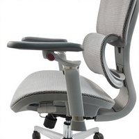 Chaise de bureau ergonomique en maille à commande filaire avec soutien lombaire réglable, accoudoirs réglables, design pivotant et base chromée pour bureau