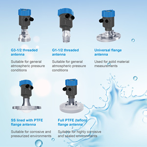مستشعر مستوى الرادار الصناعي RS-485 بتردد 80 جيجاهرتز من دونجران لخزانات المياه والسوائل والمواد الصلبة والمساحيق والحبيبات، مدى 0~10~20~30~60~120 متر، معدني طراز DRUL-99G - Product Image 4