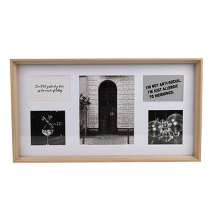 62x33cm Moderner Schwarzer 5-Fach Mehrfach-Fotorahmen <span class=keywords><strong>Collage</strong></span>-Wandrahmen für Wohnzimmer Schlafzimmer Dekoration - Product Image 3