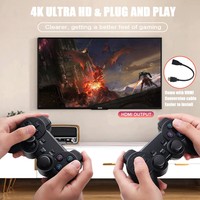 Console de Jeu X2 Système Unique, Clé de Jeu 4K, Console de Jeux Vidéo Rétro 3D, Manette Sans Fil pour TV, 64 Go 30000+ Jeux PS1/N64/DC, X2 Gaming
