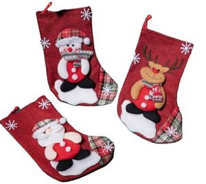 Calcetines Navideños Mini Personalizados al por Mayor con Logotipo, Bordado de Muñeco de Nieve con Letras Rojas, Bolsa de Dulces Decorativa para las Fiestas Navideñas - Product Image 2