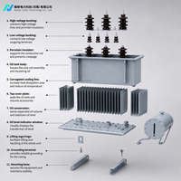Transformateur de distribution triphasé immergé dans l'huile 315 kVA S11-M 15 kV 400 V, transformateur abaisseur de puissance IEC60076, direct usine
