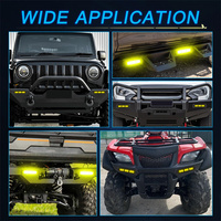 Barre LED encastrée dans le pare-chocs avant pour pick-up tout-terrain, 8 pouces, 60W, faisceau spot à angle étroit, éclairage de conduite 3000K