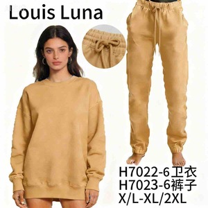Ensemble de survêtement 2 pièces pour femme Louis Luna, sweat-shirt et pantalon oversize, H7022-6 H7023-6 X/L-XL/2XL, vêtements décontractés, vêtements de sport - Product Image 1