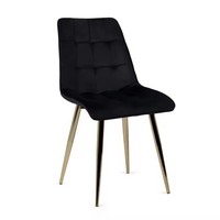 Chaises de salle à manger de style moderne pour restaurant, pieds dorés, tissu en velours capitonné, meubles pour la maison en vente