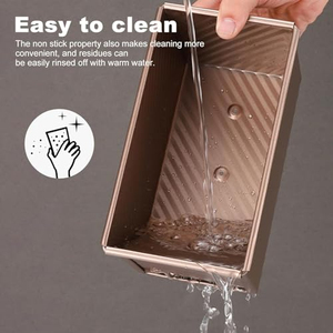 250g Non Stick Corrugated Pullman Toast Box Pan With Cover Aluminum Alloy Bread Baking <b>Tin</b> for Bakery Homemade Loaf Making - Product Image 5