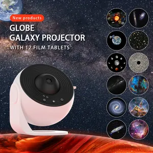 글로브 360 도 회전 하늘 별이 빛나는 빛 13 영화 태양계 갤럭시 프로젝터 라이트 키즈 스타 야간 조명 프로젝터