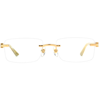 Gafas Borregls de cuerno de búfalo para hombre, diseño de marca de lujo, cuadradas, sin montura, para mujer, ópticas, 0034
