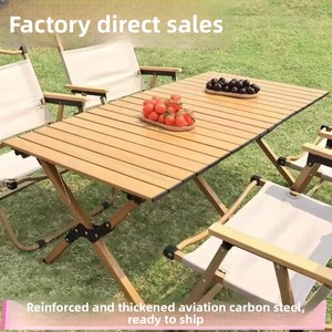 Mesas y Sillas Plegables para Acampar al Aire Libre <span class=keywords><strong>con</strong></span> Aleación de Carbono - Juego de Muebles para Exteriores para Picnic y Uso en Puestos - Product Image 5