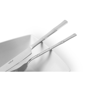 Set di Posate Excelsa Bambu in Acciaio Inossidabile, 24 Pezzi, Finitura Argento, Lavabile in Lavastoviglie - Product Image 3