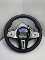 Volant en cuir blanc avec garniture en carbone pour BMW F10 F20 F30 F31 F32 M3 F80 M4 F82 M2 F87 E70 E90 E92