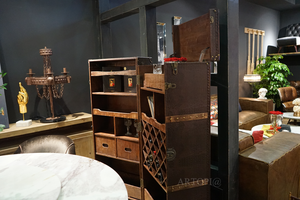 רטרו סלון עץ PU ריהוט בר משקאות ארון ויסקי משקאות פינת משקאות ארונות סלון ארונות - Product Image 2