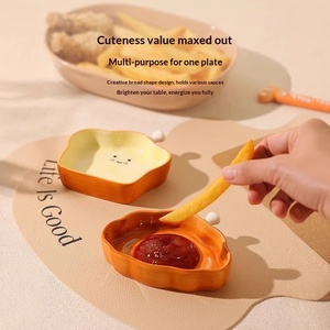 Piatto Creativo Xuanhui per Snack ai Gusti di Pane per Bambini, Piccolo Piatto Domestico per Salse, Salsa di Soia, Aceto e Condimenti - Product Image 3