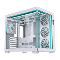 LOVINGCOOL Diseño de pantalla digital Vidrio templado Blanco Computadora de escritorio Gaming Case ATX MATX ITX Full Tower Pc Case Stock