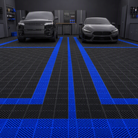 Dalles de sol de garage en PP de 18 mm, emboîtables, résistantes aux rayures, à fixation par clic, pour atelier de detailing automobile