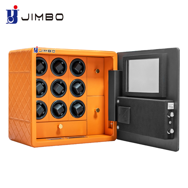 Homisafe Leather 9 Slot Automatic Watch Winder Winding Machine Watch Winder Safe