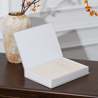 Ensemble de faux livres décoratifs de style nordique Décor en papier classique pour tables basses et bureaux en lin