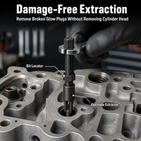 Kit d'outils de dépose et d'extraction d'électrodes de bougies de préchauffage (22 pièces) pour bougies cassées ou bloquées – Kit de réparation de moteur diesel – Solution d'approvisionnement unique