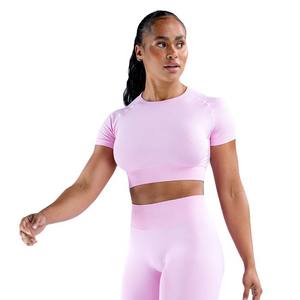 Combinaison de sport sans couture pour femmes, nouveau style, haut à manches courtes, décolleté court, respirant, yoga pour - Product Image 3
