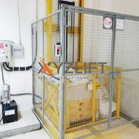 XYZLIFT 1-3 Tonnen Kleiner Lastenaufzug Tragbarer Lager-Lastenaufzug Hydraulische Plattform / Zweisäulen-Führungsschienen-Lastenaufzug