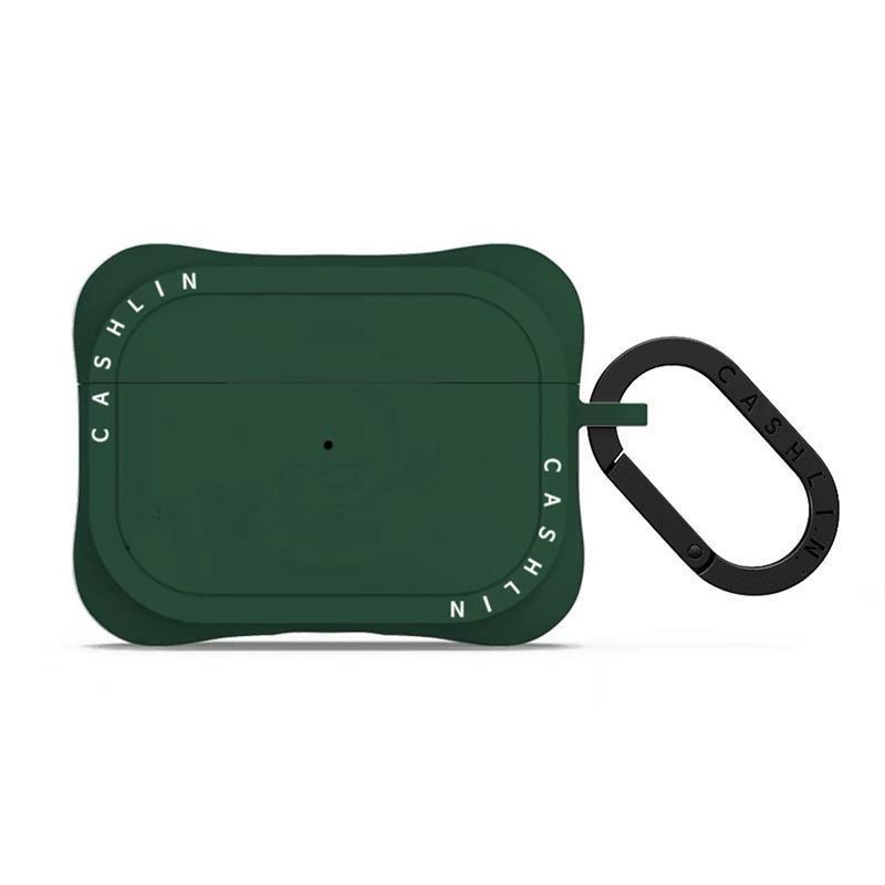 Concha de oreja de pino y ciprés con manchas de ondas verdes ahora