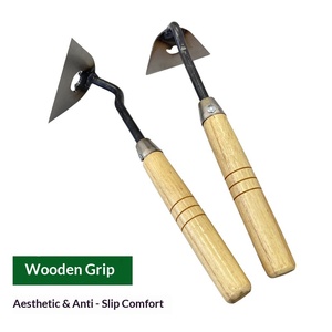 Pala de limpieza de corteza de acero al carbono templado, ultra afilada, con 4 cuchillas, mango de madera de 8.5CM, raspador de madera podrida, <span class=keywords><strong>azada</strong></span> pequeña - Product Image 4