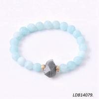 Vente en gros, diffuseur d'huile de chakra de lave extensible, perles de pierre, bracelets faits à la main, nature réglable