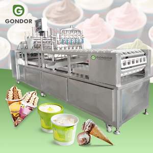 Máquina Automática de Llenado y Sellado Rotatorio de 4 Líneas para Vasos/Bandejas, para Gelato, Sopa, Líquidos, Hummus - Product Image 1