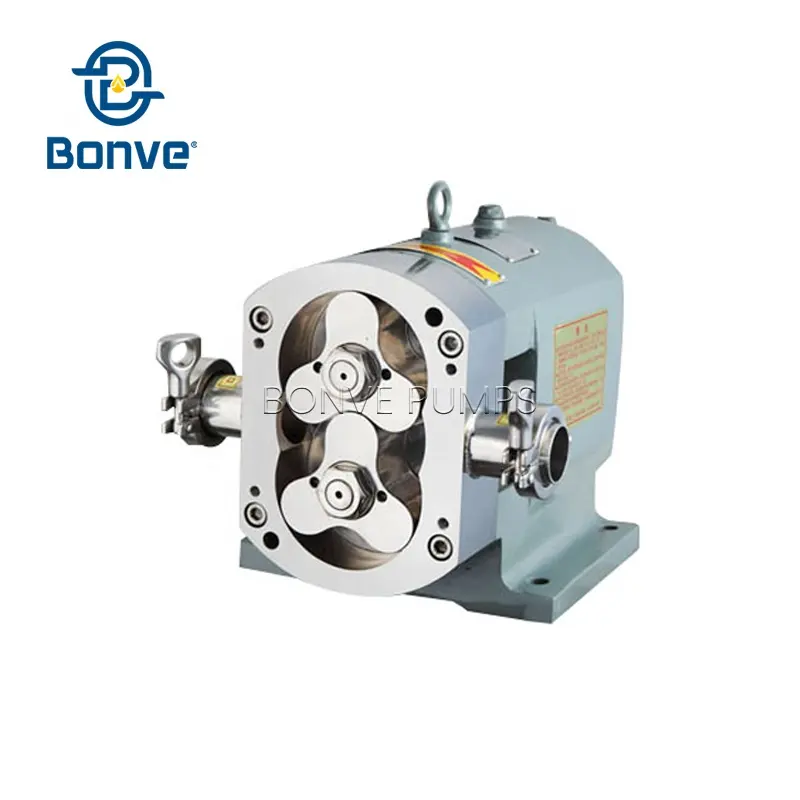 Pompe à liquide électrique haute viscosité, système de traitement du sucre, pompe à vin avec rotors à trois ailes, OEM vente en gros