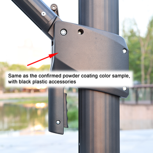 Ombrello romano quadrato 3*3M esterno giardino giardino Patio ombrelloni bar a prova di sole a prova di acqua mobili esterni ombrelloni esterni - Product Image 3