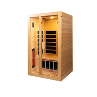 Sauna infrarouge intérieur Sauna infrarouge à spectre complet en bois à vapeur sèche pour 2 personnes
