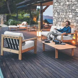Conjunto de comedor moderno de madera maciza, muebles seccionales de lujo para sofá, comedor, Hotel y jardín