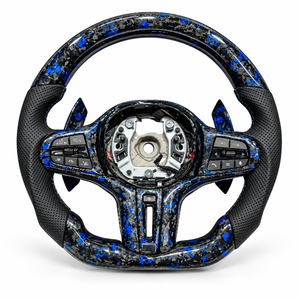 Volante Calefactable de Fibra de Carbono para BMW con Palancas de Cambio Magnéticas 330i G20 M340i 330e Pre Lci 370mm Serie 3 320d F30 540i G20 - Product Image 1