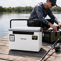 Glacière isotherme portable 28L en PP, étanche, avec roues et poignée supérieure, pour kayak, pêche, camping, pique-nique, vente en gros