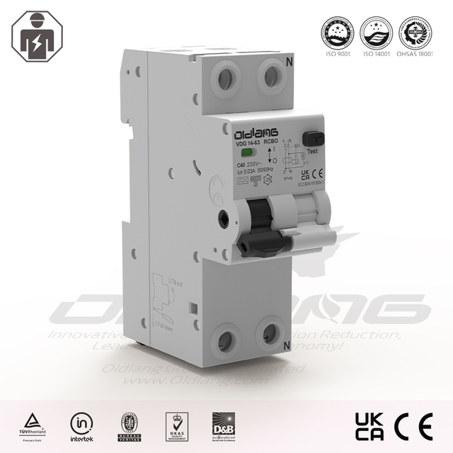 Electromagnetic 2 Pole 50/60Hz RCBO 10KA Type Residual Current Circuit Breaker Overcurrent Protection Industrial Household Use